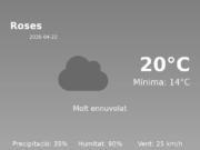 El temps a Roses avui, 22 de Abril de 2026