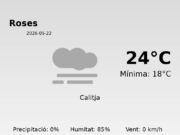 El temps a Roses avui, 22 de Maig de 2026